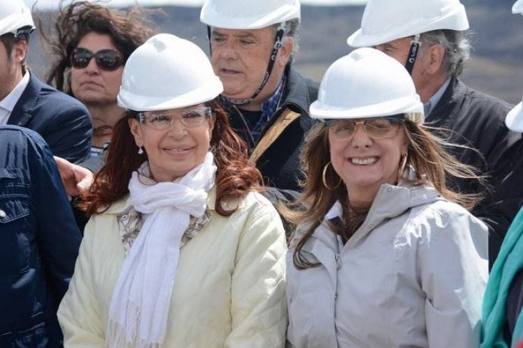 CFK visitó las represas en Santa Cruz.
