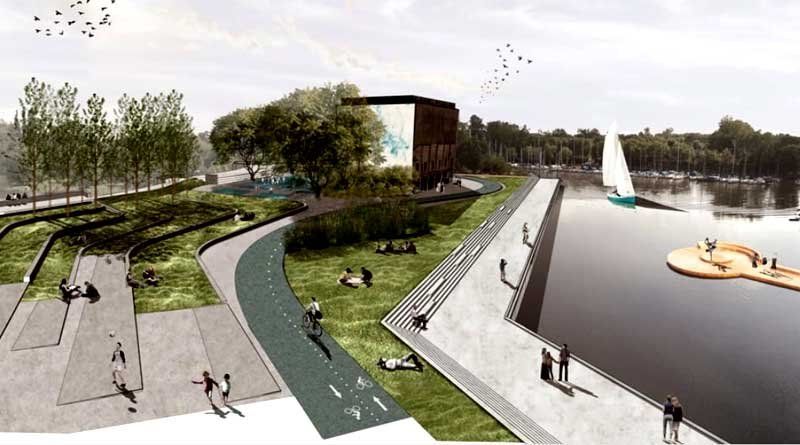 Maqueta del proyecto de la costanera de San Isidro.