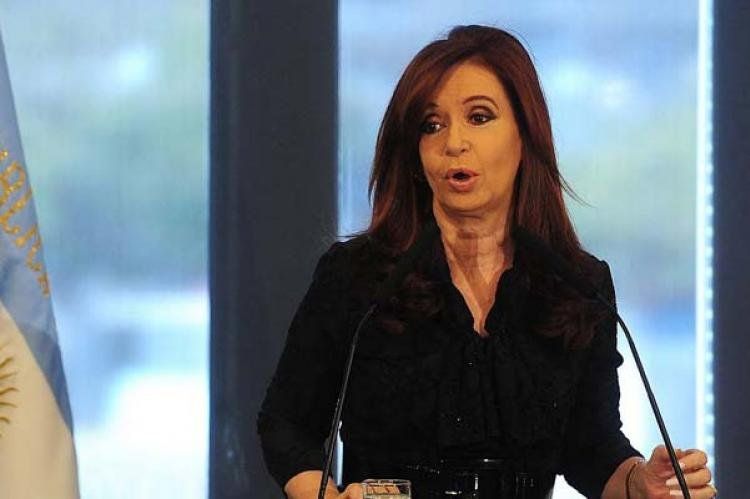 Cristina el día que anunció el aumento de las asignaciones