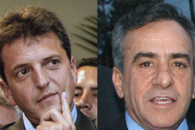 Sergio Tomás Massa y Jesús Cataldo Cariglino, juntos en el comicio 2013.