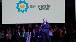 Máximo Kirchner, el lunes en un acto en Lomas de Zamora.&nbsp;