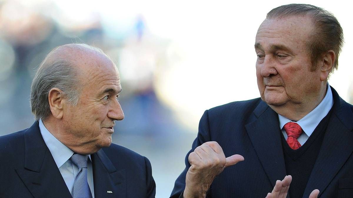 Nicolás Leoz y Joseph Blatter, ex jefe de la FIFA.