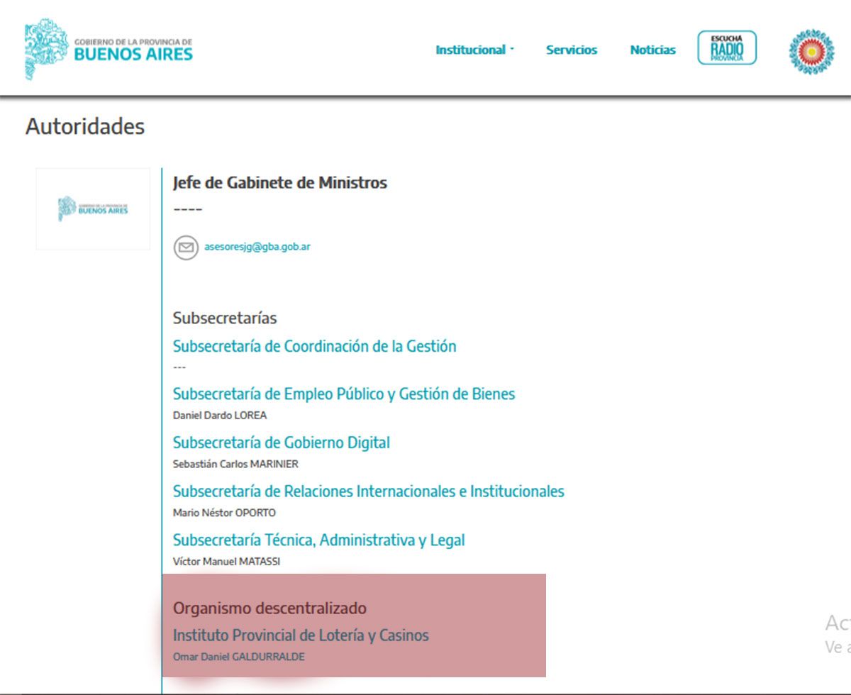 Omar Galdurralde, hombre de Insaurralde en el juego, mantiene su cargo. Omar Galdurralde, hombre de Insaurralde en el juego, mantiene su cargo. 