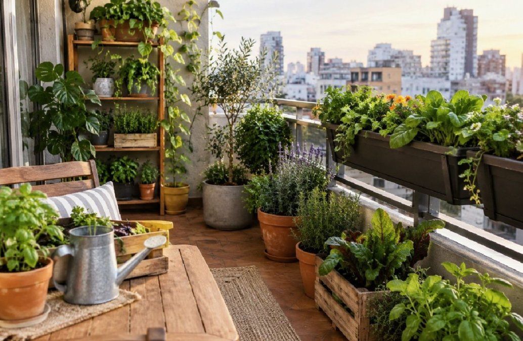 Cada vez más plantas en los balcones: Qué motivo explica el auge de los jardines urbanos