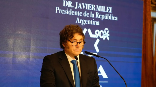 Javier Milei en acto de la DAIA Javier Milei en acto de la DAIA