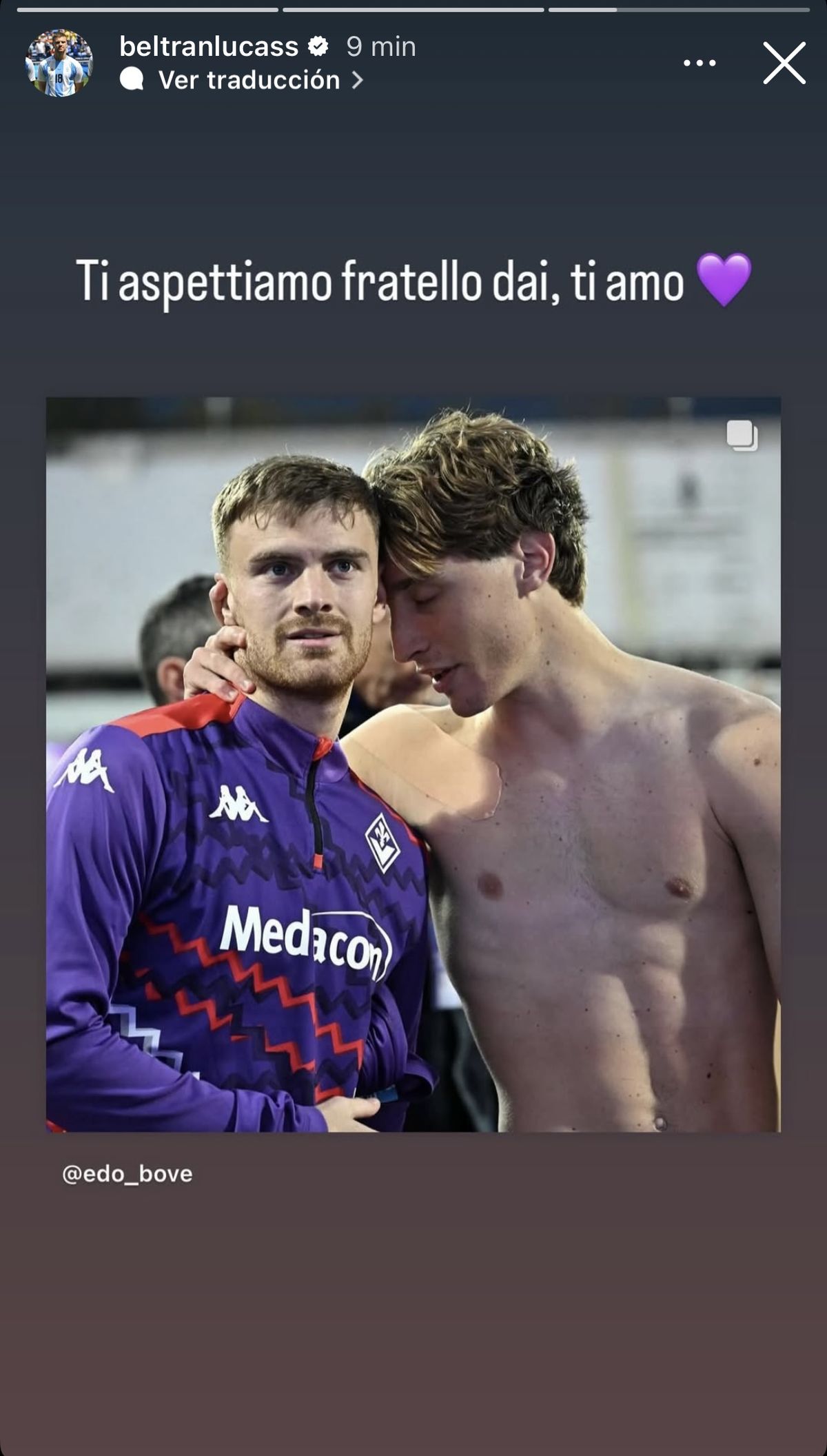 Beltrán, en su Instagram Beltrán, en su Instagram