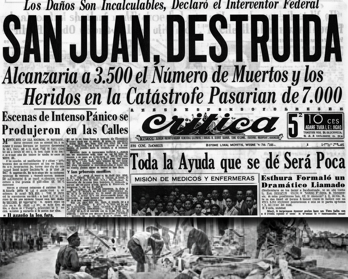 Miles de muertos en San Juan en 1944 tras un terremoto Miles de muertos en San Juan en 1944 tras un terremoto