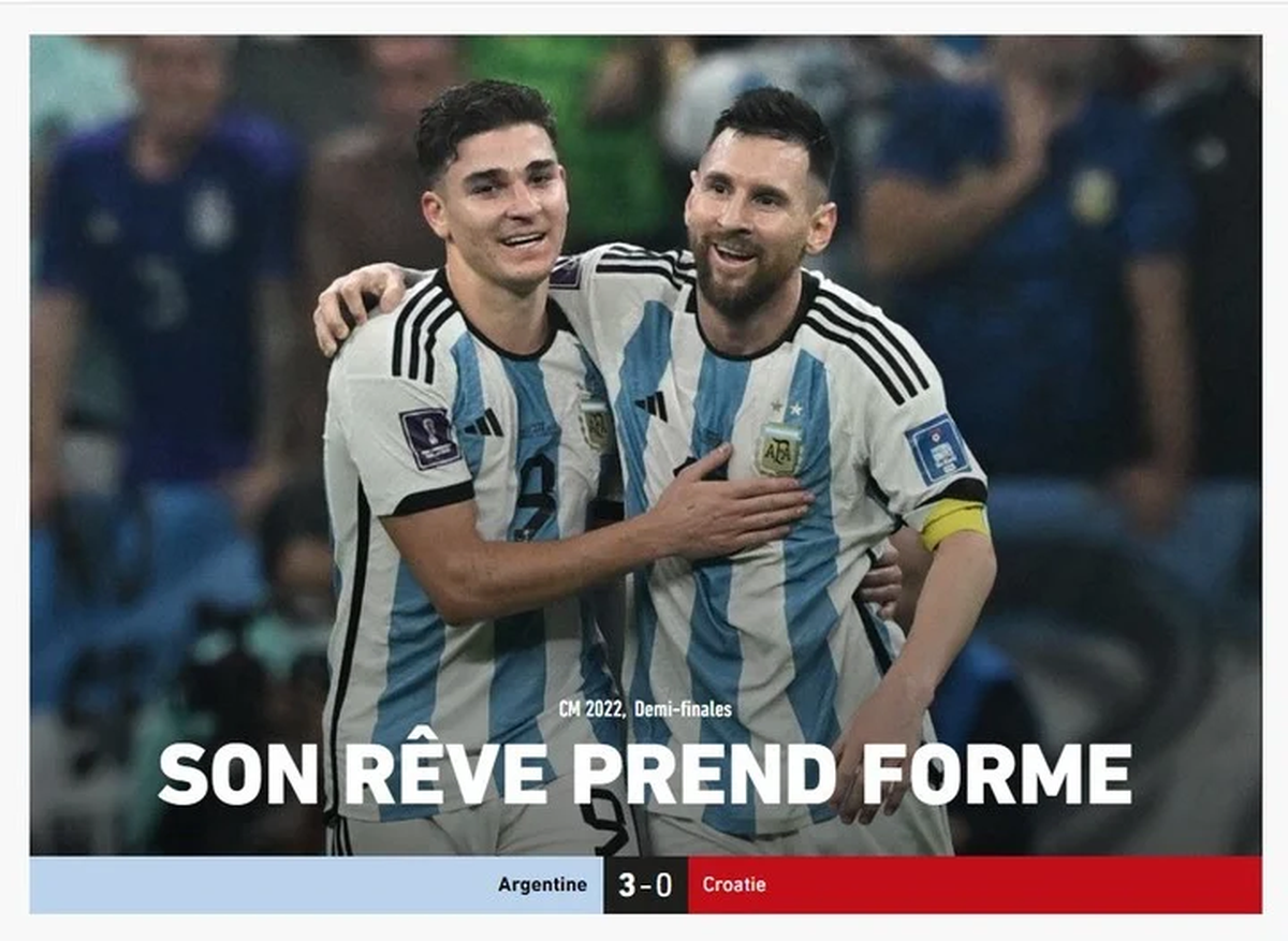 "Su sueño toma forma", tituló L'EQUIPE de Francia.