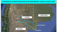 Con estas imagen mostraron cómo cambiarían las provincias de La Pampa, Buenos Aires y Río Negro. Con estas imagen mostraron cómo cambiarían las provincias de La Pampa, Buenos Aires y Río Negro.