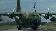 Uno de los Hércules de la Fuerza Aérea Argentina, el C-130H TC-61, que actualmente está fuera de servicio. Uno de los Hércules de la Fuerza Aérea Argentina, el C-130H TC-61, que actualmente está fuera de servicio.