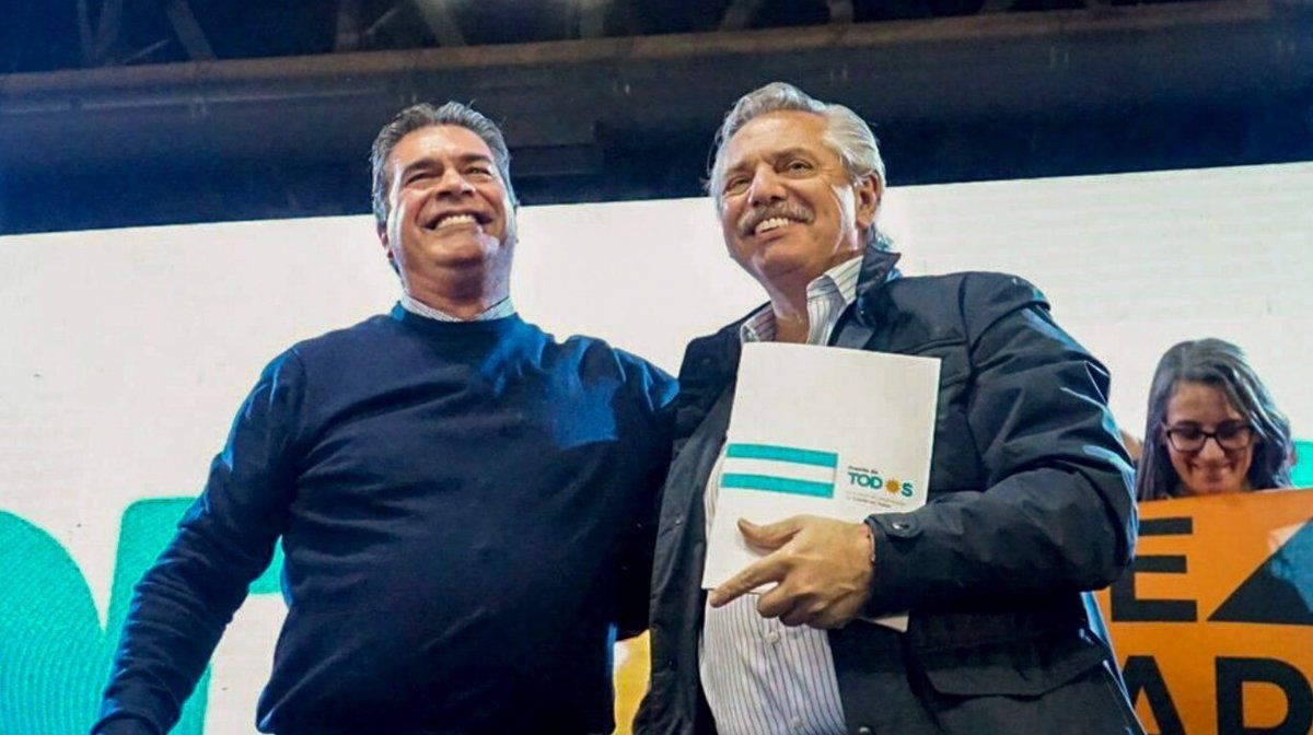 El gobernador chaqueño, Jorge Capitanich, y el presidente Alberto Fernández.