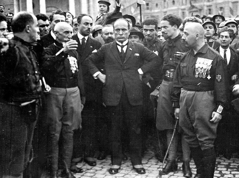 Benito Mussolini en los días previos a la Marcha sobre Roma.