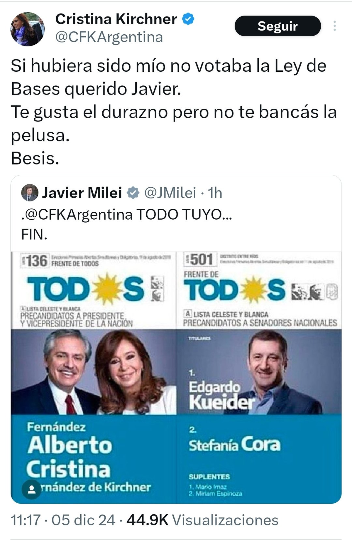 Expectativa por el desenlace: Cristina Kirchner quiere la expulsión del Senado de Edgardo Kueider Expectativa por el desenlace: Cristina Kirchner quiere la expulsión del Senado de Edgardo Kueider