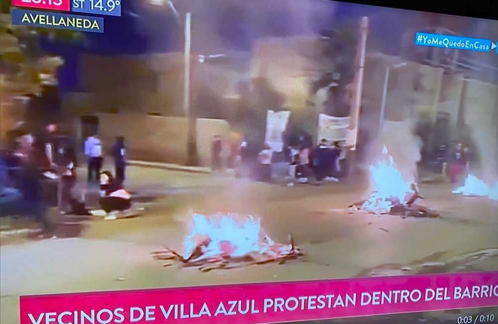 TN mostró una protesta de Chile diciendo que era Villa Azul.