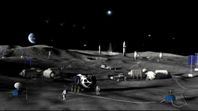 Concepto artístico de la Fase 3 de la Base Lunar de la NASA Concepto artístico de la Fase 3 de la Base Lunar de la NASA