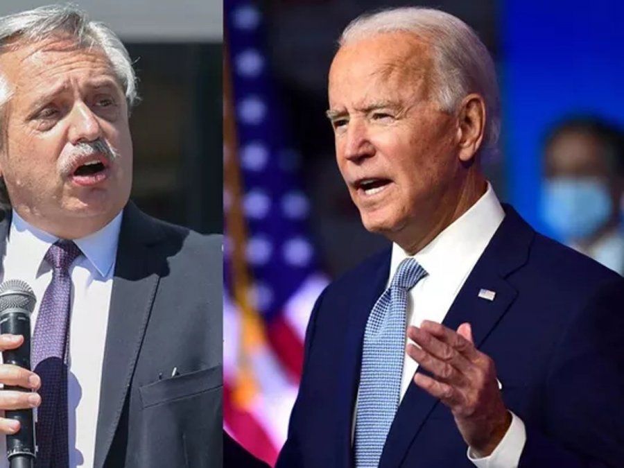 Alberto Fernández y Joe Biden.