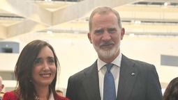 Victoria Villarruel y el rey Felipe VI
