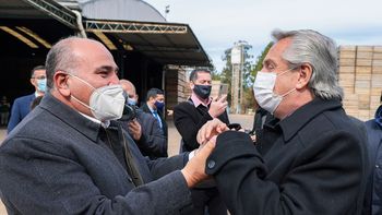 Juan Manzur y Alberto Fernández en Concordia
