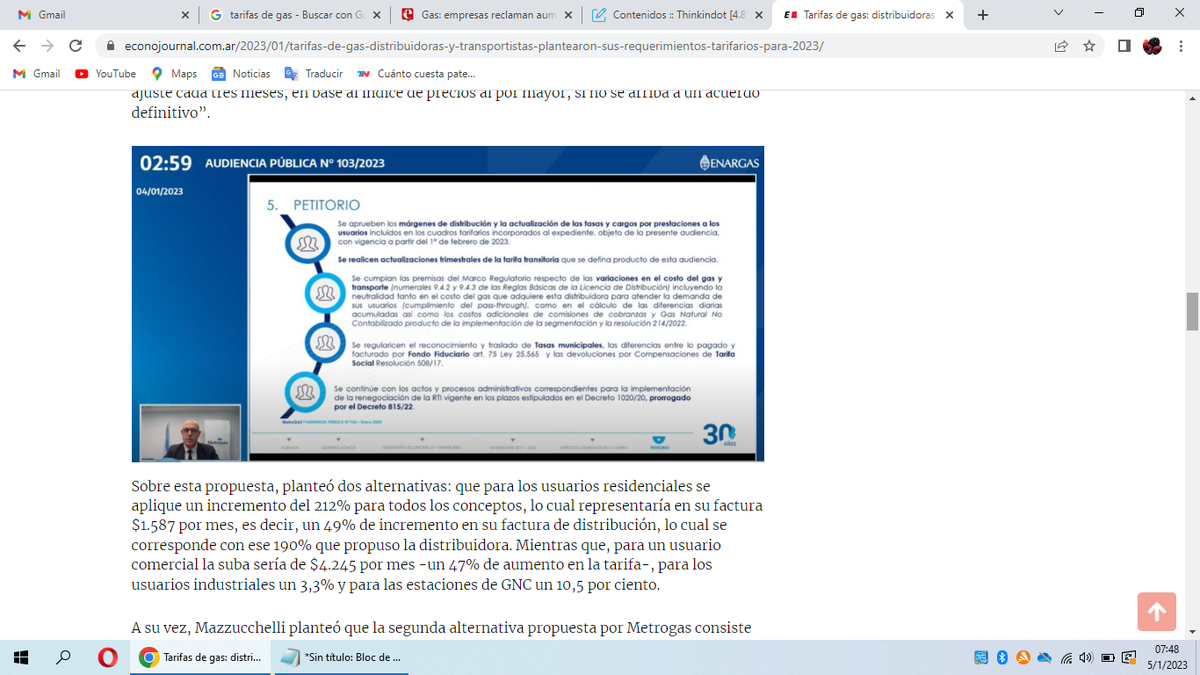 Si se aprueban los aumentos que pidieron las empresas para los segmentos de transporte y distribución, las tarifas finales deberían aumentar por lo menos un 60%.