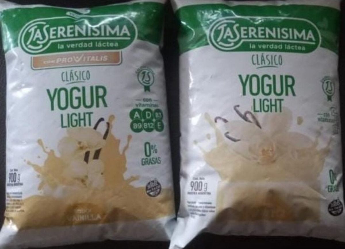 Danone Argentina S.A ofrecía el yogur light de La Serenísima (vigente en 'Precios Cuidados') con dos precios y dos etiquetas con una impercetible diferencia.