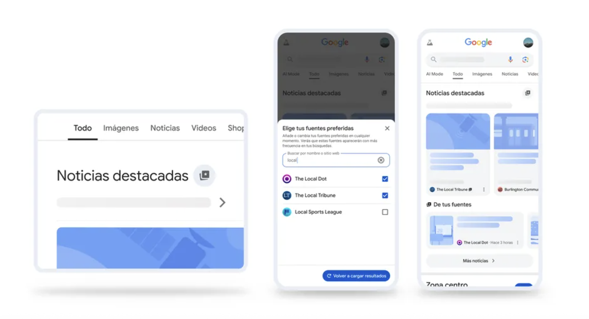 Google empieza a priorizar medios elegidos manualmente por cada usuario. Google empieza a priorizar medios elegidos manualmente por cada usuario.