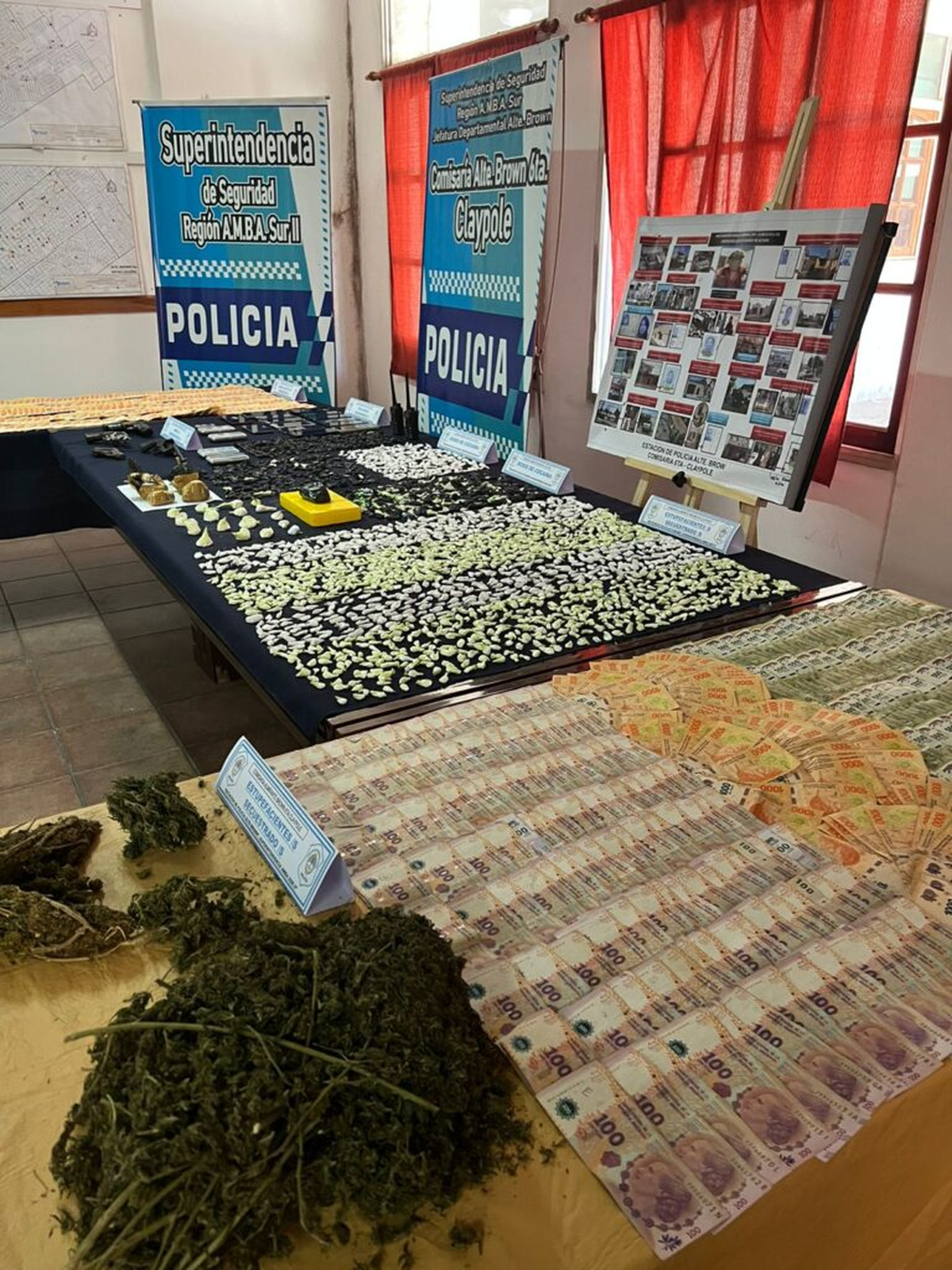 La droga confiscada (Foto: Víaszeta)