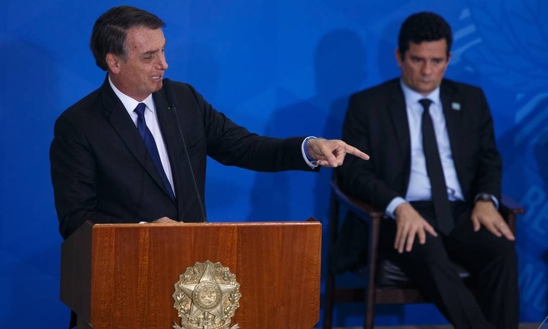 Jair Bolsonaro y Sergio Moro. Foto: O Globo