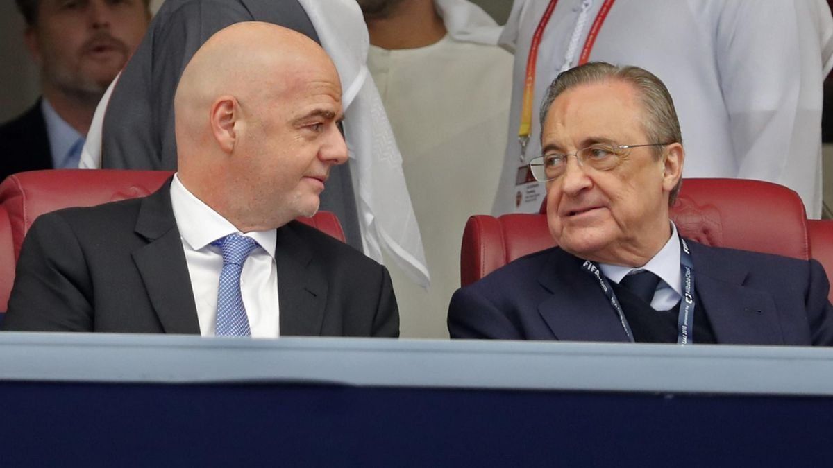 Real Madrid (Florentino) y Gianni Infantino (FIFA)