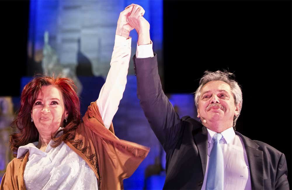 Cristina y Alberto Fernández. Foto: Prensa/Frente de Todos.