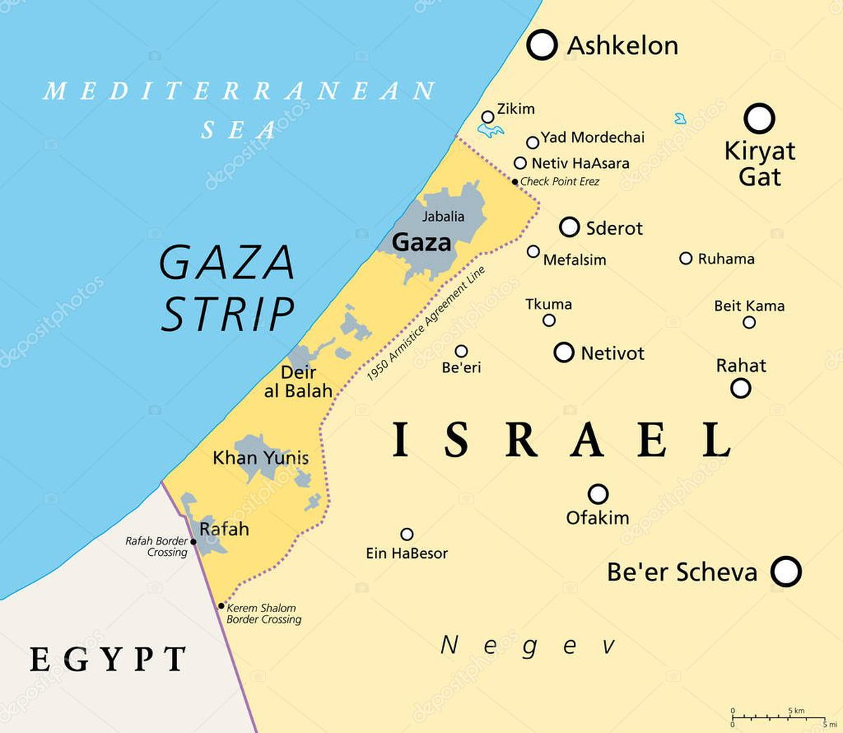 La Franja de Gaza es un delgado territorio que se extiende frente al Mar Mediterráneo La Franja de Gaza es un delgado territorio que se extiende frente al Mar Mediterráneo