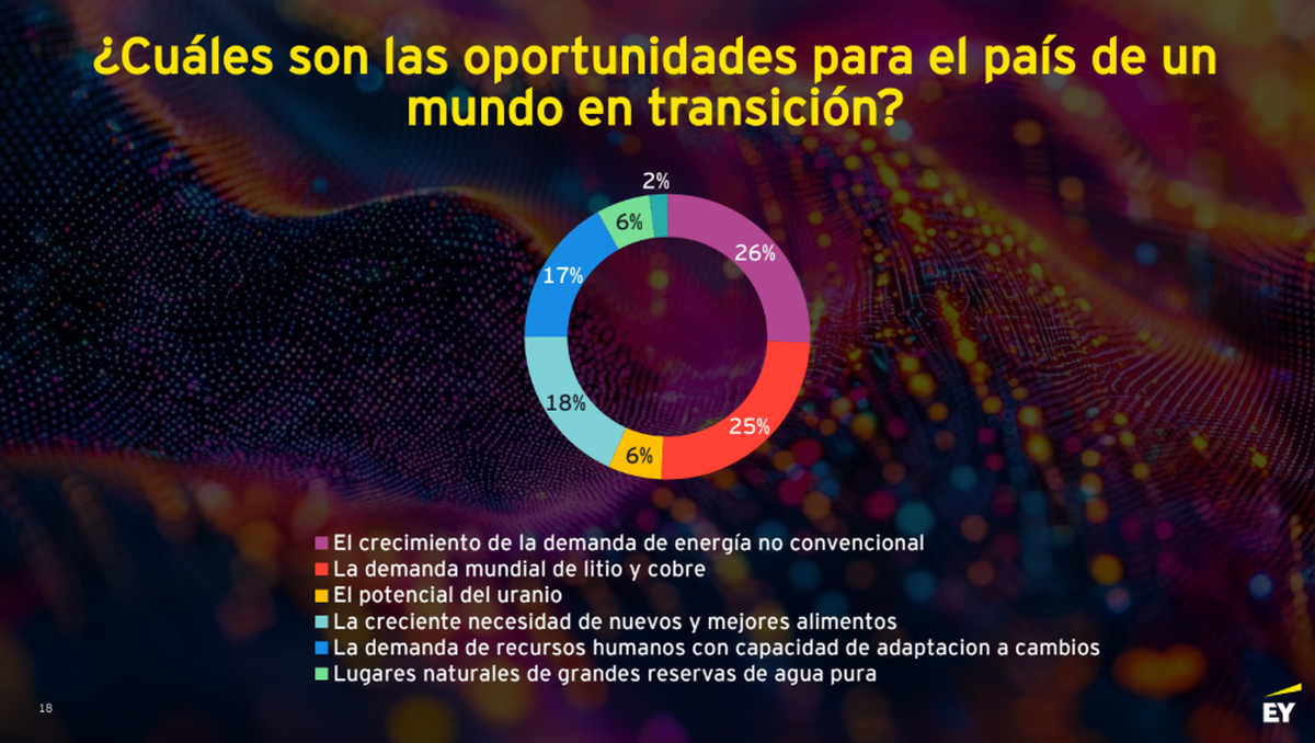 Los empresarios creen que estas son las mayores oportunidades para Argentina. Los empresarios creen que estas son las mayores oportunidades para Argentina.
