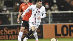 París Saint Germain (PSG),con Lionel Messi, rescató un empate 1-1 frente al Lorient, penúltimo y enpuestos de descenso, por la fecha 19 de la Ligue 1 de Francia. (Foto: NoticiasArgentinas)