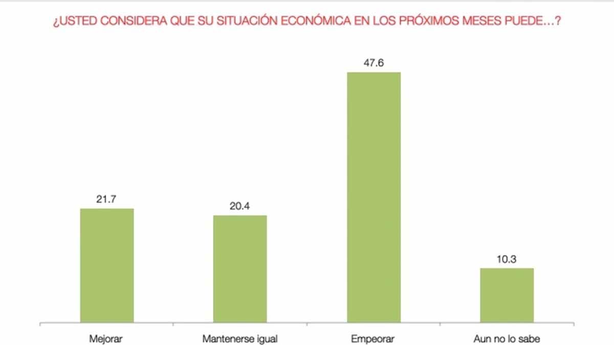 Perspectivas de los encuestados por Circuitos sobre la situación económica del país en los próximos meses.