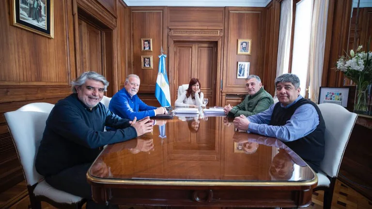 Cristina Kirchner recibió a Walter Correa y a otros sindicalistas días atrás en el Senado. 