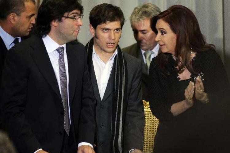 Cristina, con Kicillof y Bossio el día del pomposo anuncio