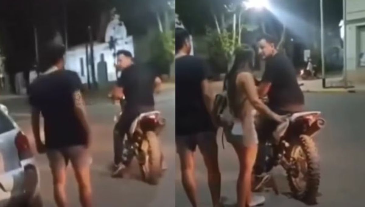 En el video se observa al violento hombre y a personas queriendo interceder.