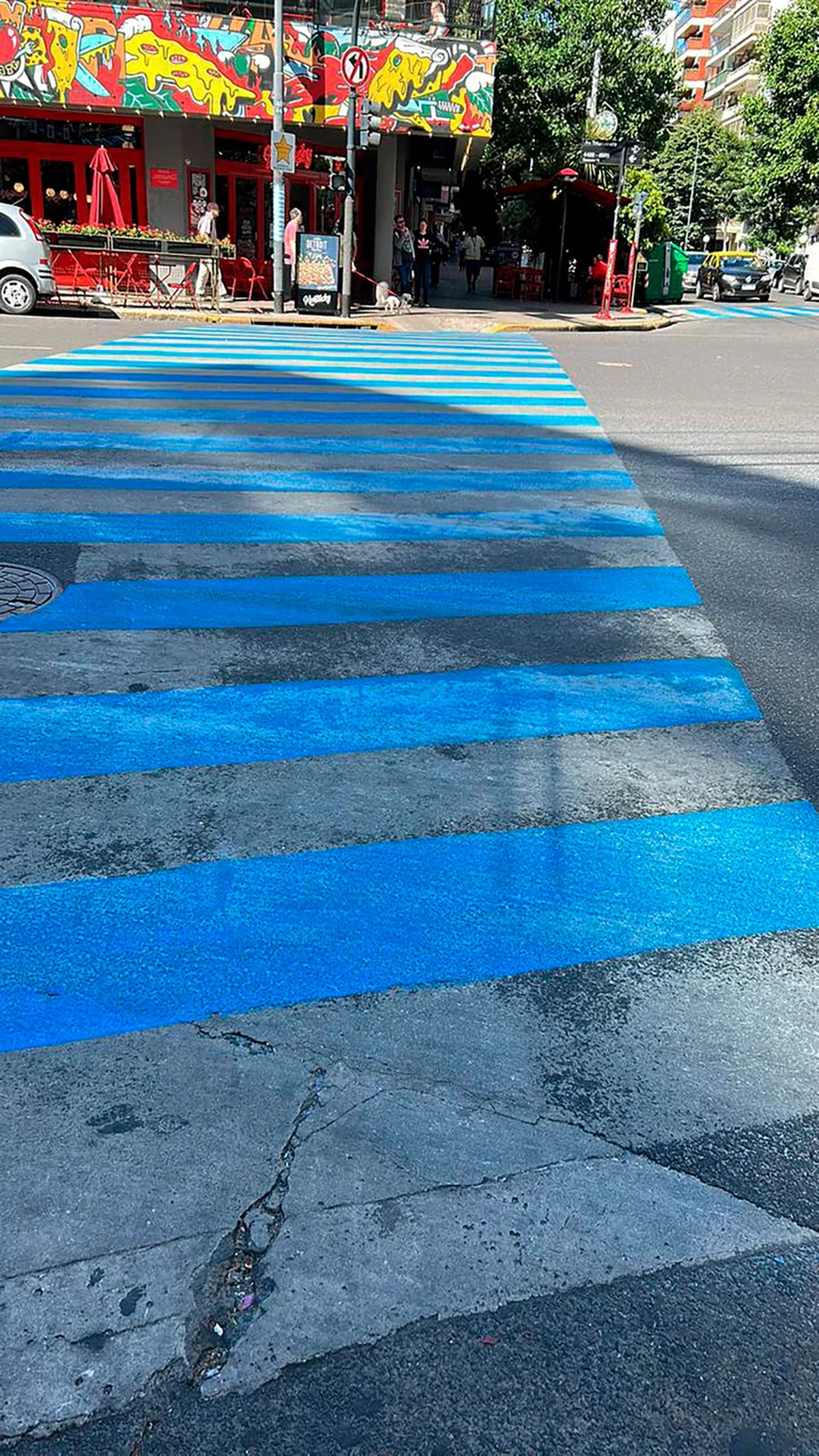 La Ciudad se preparó para albergar a miles de fanáticos para apoyar a la selección argentina en la previa de la final.