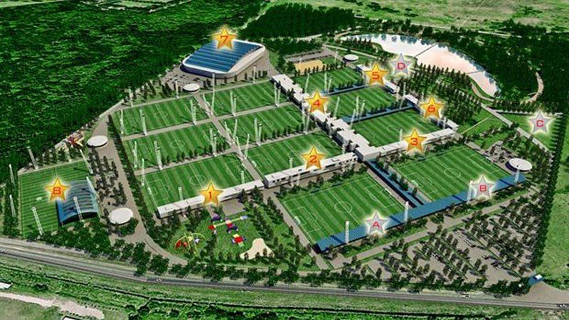 Imagen del predio de Ezeiza que se encuentra en medio de una fuerte disputa entre el club Boca y La Cámpora