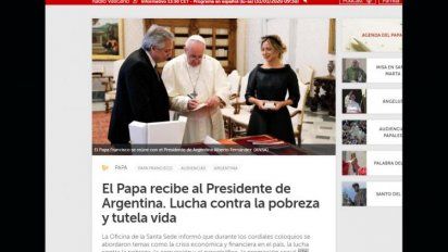 Versión vaticana: Alberto y Francisco hablaron de la “protección de la vida desde la concepción”