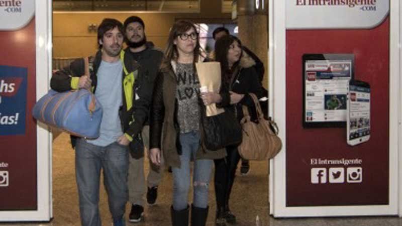 Los hijos de Lázaro Báez al arribar al país (Foto: Télam).