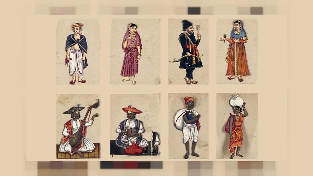 Esquema de castas y profesiones en Asia del Sur.