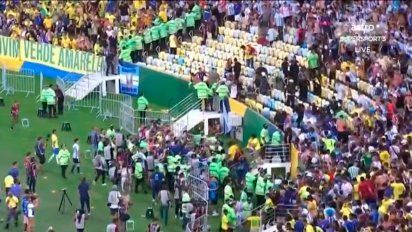 Violentos incidentes en la Selección Argentina vs. Brasil 