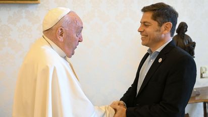 Luego del petitorio a Javier Milei, Axel Kicillof visitó al papa Francisco