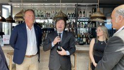 Javier Milei, este jueves en un almuerzo con empresarios en Mar del Plata organizado por LLA.