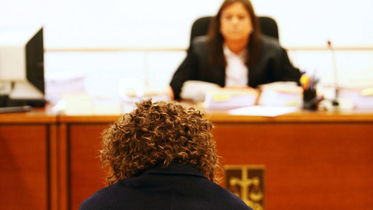 Igor Seoane de espaldas en el Juzgado (cuidado, se dice que es una peluca lo que lleva puesto). Igor Seoane de espaldas en el Juzgado (cuidado, se dice que es una peluca lo que lleva puesto).