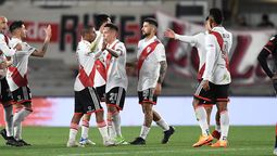 River le ganó 2-0 aBarracas Central por la décimo séptima fecha de la Liga Profesional 2022.Antes, Boca le ganó 1-2 a Colón de Santa Fe. (Foto: Télam)