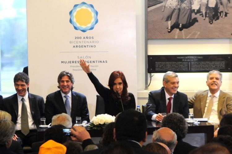 Cristina Fernández en el acto en Casa de Gobierno. (Foto: Télam)