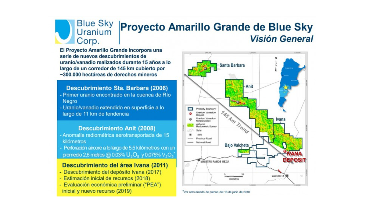 Amarillo Grande es el proyecto de uranio más grande de la Argentina.