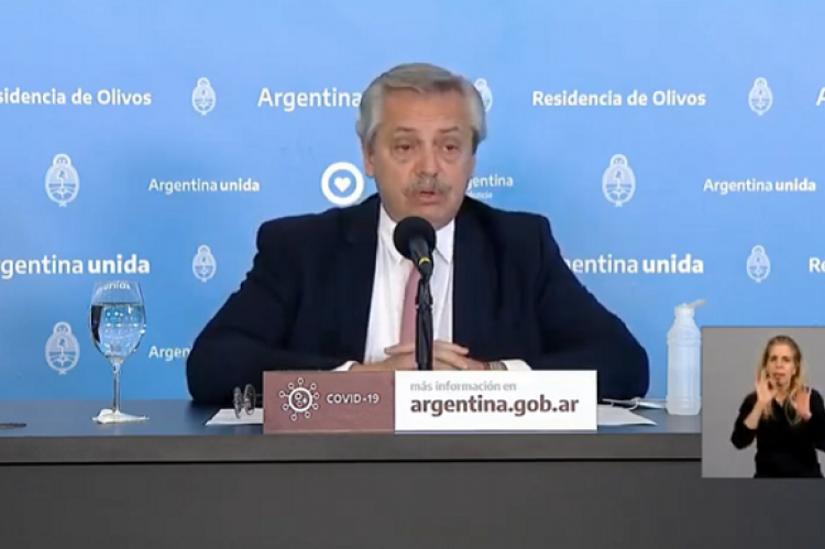 Alberto Fernández, presidente.