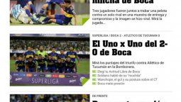 altText('Olé' y Boca Juniors festejaron la victoria ante los suplentes del Atlético Tucumán)}
